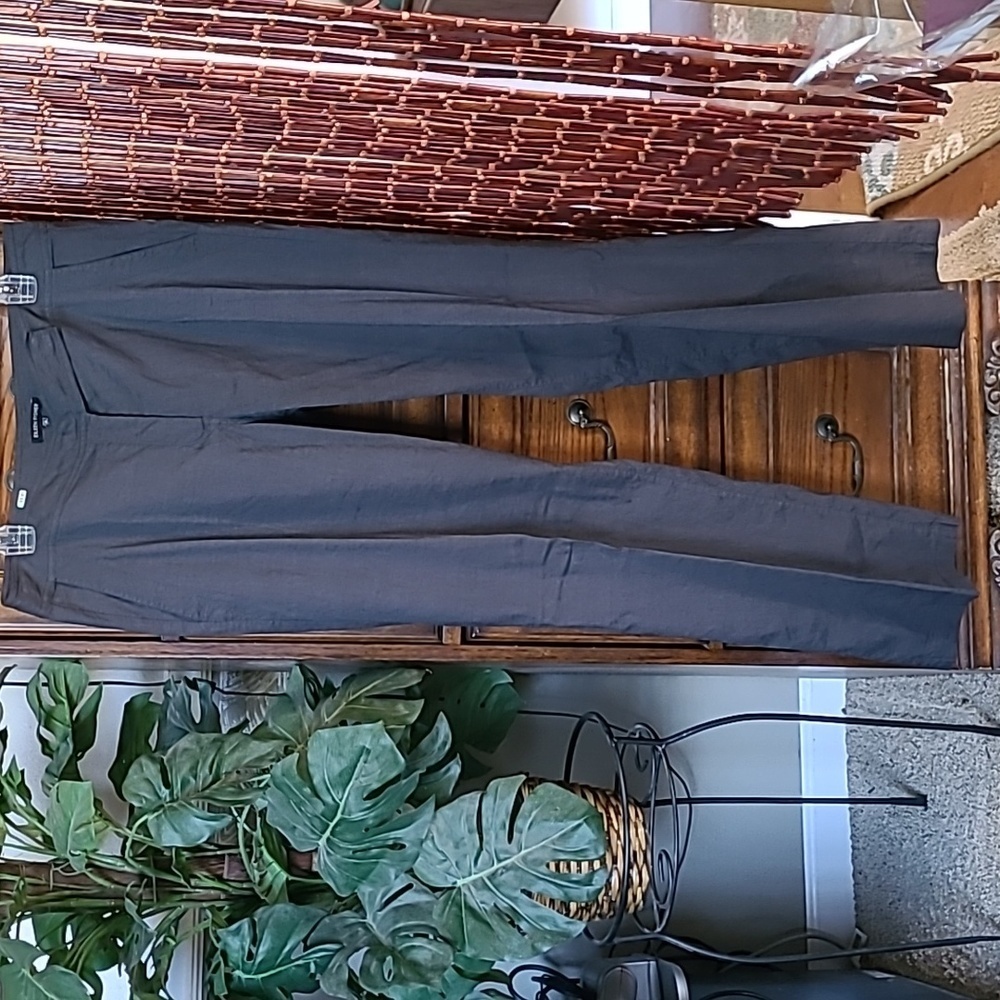Eileen Fisher Relaxed Straight Leg Linen blend pant Size 14